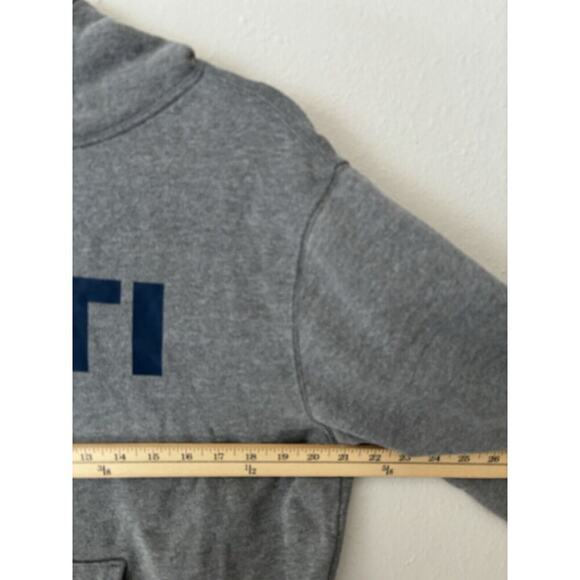 YETI Cooler Brand Hoodie Hooded Pullover Front Pocket Sweatshirt Gray ADULT M - Picture 7 of 8